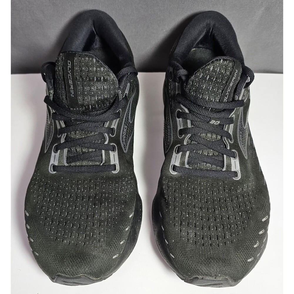 Brooks Glycerin 20 Mens 11.5 Wide 2E Triple Black Running Shoes 1103822E020